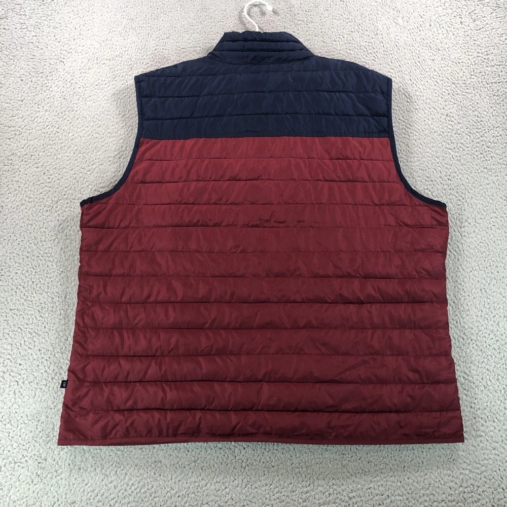 Gap Vest Adult 2XL XXL Burgundy Blue‎ Puffer Insulated Lightweight Jacket NEW